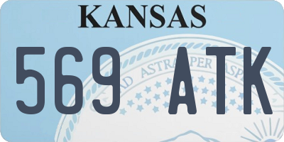 KS license plate 569ATK