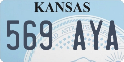 KS license plate 569AYA