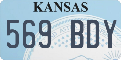 KS license plate 569BDY
