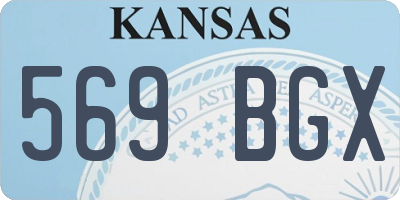 KS license plate 569BGX