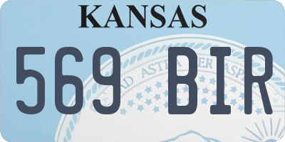 KS license plate 569BIR