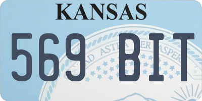 KS license plate 569BIT
