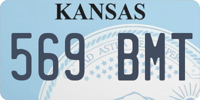 KS license plate 569BMT