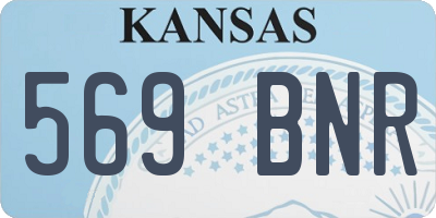 KS license plate 569BNR