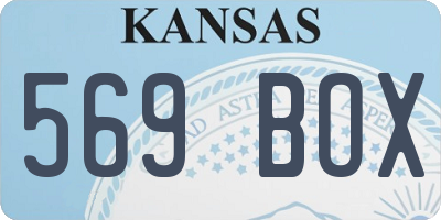 KS license plate 569BOX