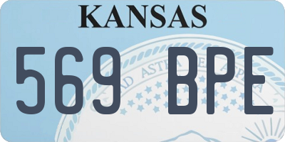 KS license plate 569BPE
