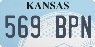 KS license plate 569BPN