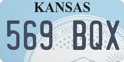 KS license plate 569BQX