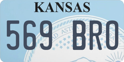 KS license plate 569BRO