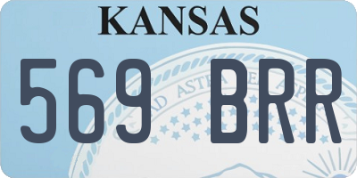 KS license plate 569BRR
