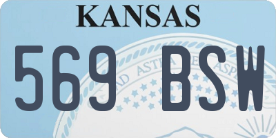 KS license plate 569BSW