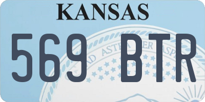 KS license plate 569BTR