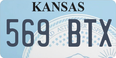 KS license plate 569BTX