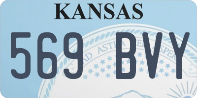 KS license plate 569BVY