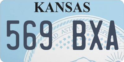 KS license plate 569BXA