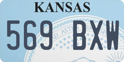 KS license plate 569BXW