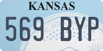 KS license plate 569BYP