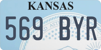 KS license plate 569BYR