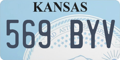 KS license plate 569BYV