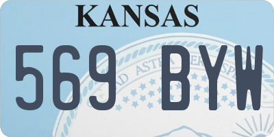 KS license plate 569BYW