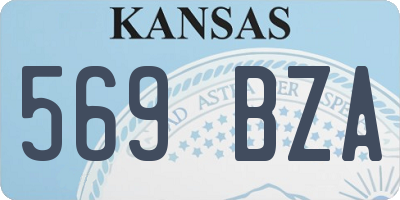 KS license plate 569BZA