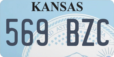 KS license plate 569BZC