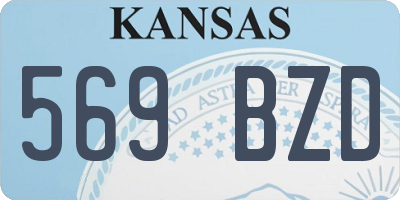 KS license plate 569BZD