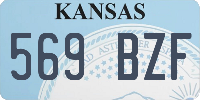 KS license plate 569BZF