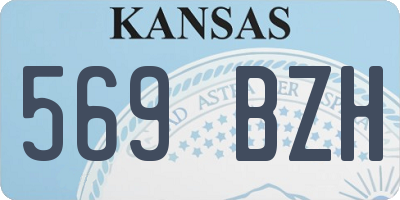 KS license plate 569BZH