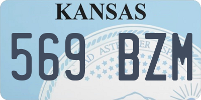 KS license plate 569BZM