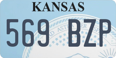 KS license plate 569BZP