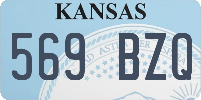 KS license plate 569BZQ