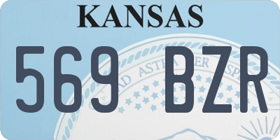 KS license plate 569BZR