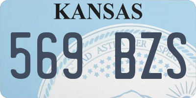 KS license plate 569BZS