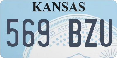 KS license plate 569BZU