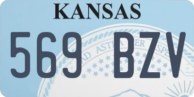 KS license plate 569BZV