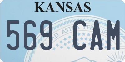 KS license plate 569CAM