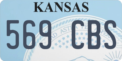 KS license plate 569CBS