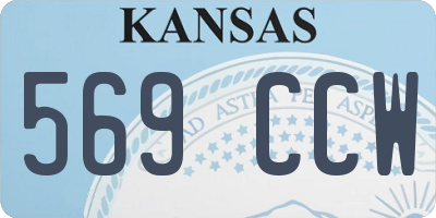 KS license plate 569CCW