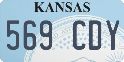 KS license plate 569CDY