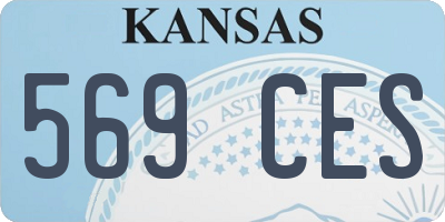 KS license plate 569CES