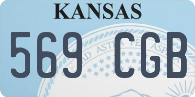 KS license plate 569CGB
