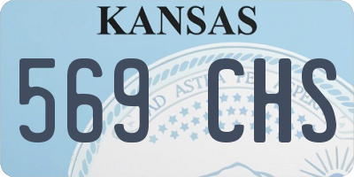 KS license plate 569CHS