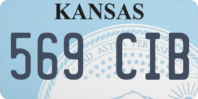 KS license plate 569CIB