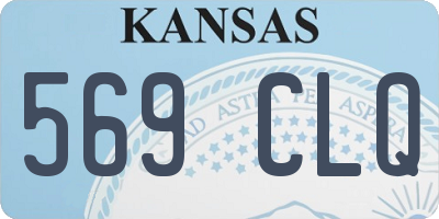KS license plate 569CLQ