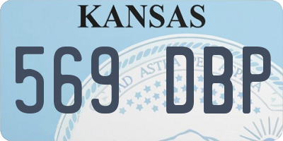 KS license plate 569DBP