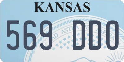 KS license plate 569DDO