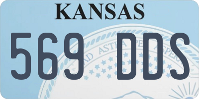 KS license plate 569DDS