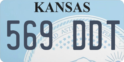 KS license plate 569DDT