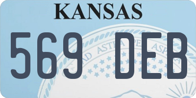 KS license plate 569DEB